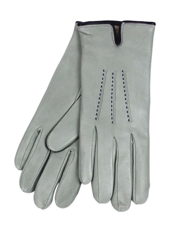 Audrey Foderato Cashmere Grigio Perla - Blu