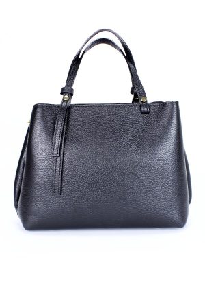 Borsa in pelle Nero a mano con tracolla